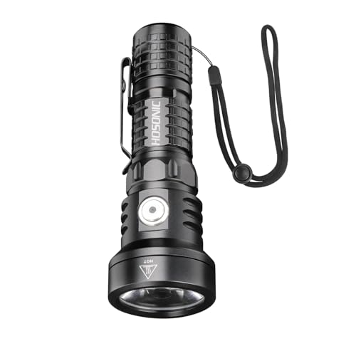 HOSONIC EC12 Torcia LED 1500 Lumen, TIR Versione, 7 Modalità Torce Ricaricabili Potente, IP68 Impermeabile Flashlight con Base Magnetica