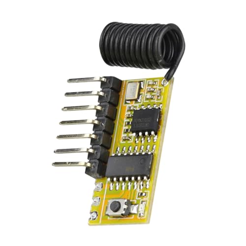 Yarryuter Módulo Receptor Superheterodino de 8 Canales y 433 MHz con Decodificación y Control de 8 Vías para Acceso A Puertas. Receptor de Señal Inalámbrica.