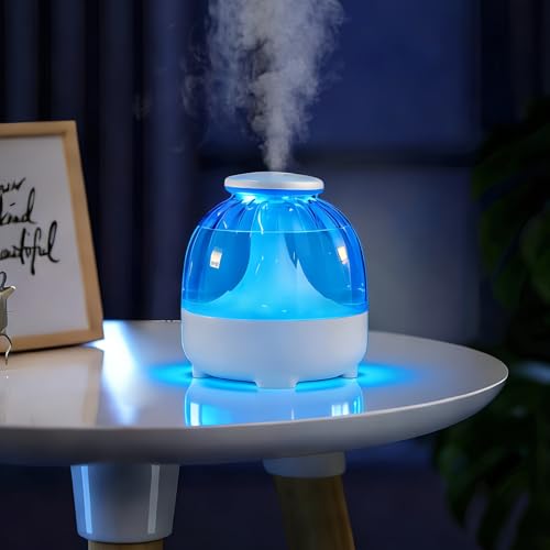 Humidificadores USB de 650 ml para dormitorio, humidificador de niebla fría, humidificadores de aire silenciosos, humidificadores USB para sala de estar, oficina en casa, 2 modos de niebla, luz Humidificadores USB de 650 ml para dormitorio, humidificador de niebla fría, humidificadores de aire silenciosos, humidificadores USB para sala de estar, oficina en casa, 2 modos de niebla, luz