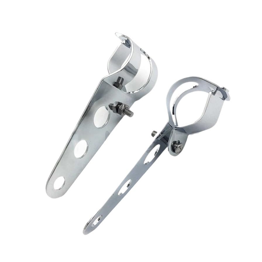 Soporte montaje barra luz antivibración para horquilla de moto Bobber 1