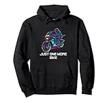 Just One More Bike Motorcycle Biker Motorbike Synthwave 80s Pullover Hoodie