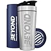 Beyond Fitness Premium Insulated Stainless Steel Protein Mixer Shaker Supplement Bottle – Metal and BPA Free Brushed…