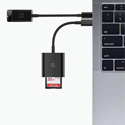 Leitor de cartão Nonda USB C para SD, SD/MicroSD para USB C adaptador leitor de cartão [Thunderbolt
