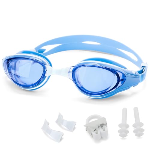 WAVE Nearsighted Swim Goggles,Shortsighted Swimming Goggles for Adults Youth, Anti Fog UV Protection...