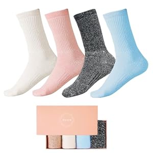 HUGSWEET Heated Thermal Leg Warm Socks For Women Extreme Cold Weather Winter Soft Cozy Socks With Gift Box
