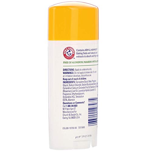 ARM & HAMMER Essentials Natural Deodorant with Baking Soda, 2.5 oz