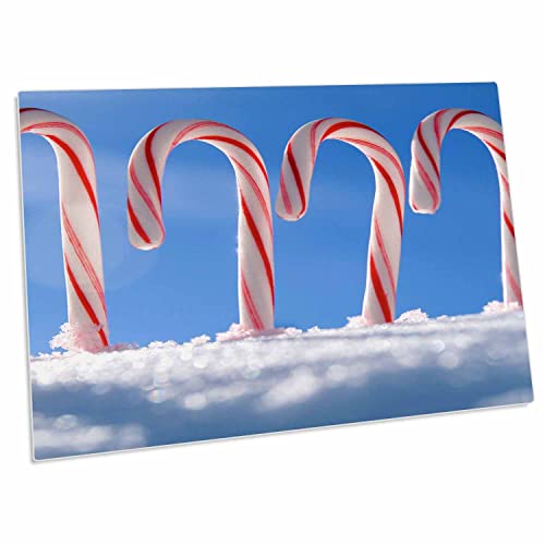 3dRose Close up of Candy Canes - Desk Pad Place Mats