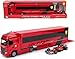 HTLNUZD New 1/43 F1SF24#16 Racing Hauler in Pallet, Alloy Adult Miniature Diecast Container Truck Car Model (Ferrari)