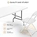 VINGLI 6 FT Plastic Folding Table Set with 8 White Folding Chairs for Picnic, Event, Training, Outdoor Activities, at Home and Commercial Use