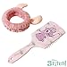 LUV HER Kids Disney Hair Brush & Spa Headband Set for Girls - Features Angel from Lilo and Stitch - Fun Grooming Kit for Detangling Styling - Soft & Stretchy One Size, Ages 3+