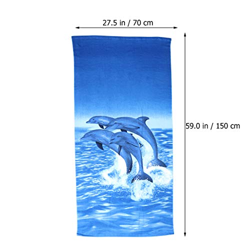 CLISPEED BESPORTBLE Casal Golfinho Dos Desenhos Animados Impresso Toalha de Secagem Rápida Absorvent