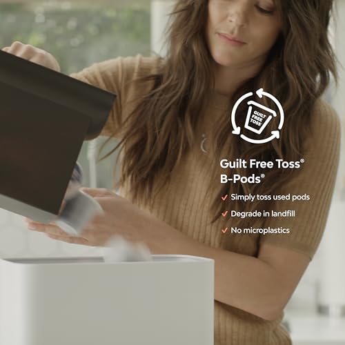 Image of BRUVI Single-Serve Coffee Maker Bundle | Brews Coffee, Espresso, Cold Brew, Matcha Green Tea & More | Includes Brewer + 20 Variety Pods | Touchscreen, WiFi, 70 oz Tank | Black