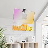 RICOO Monitor & TV Deckenhalterung für Fernseher 13-33 Zoll Klappbar Schwenkbar Höhenverstellbar Universal TV Halterung Decke D0122, Fernsehhalterung bis 20 kg mit max. VESA 200x200 mm