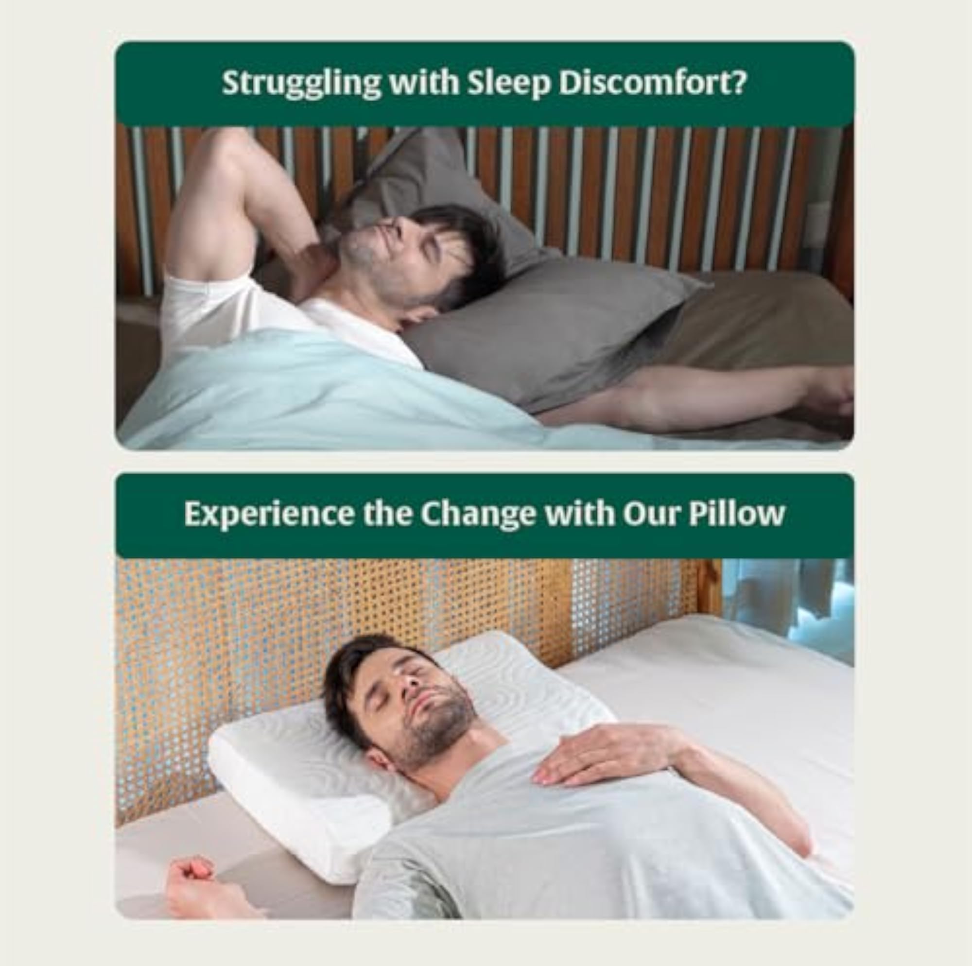 Cooling Gel Memory Foam Pillow for Neck Pain Relief