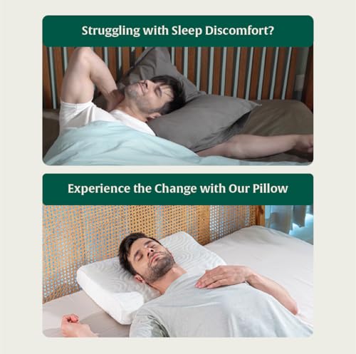 The White Willow Orthopedic Cervical Cooling Gel Memory Foam Pillow For Neck, Shoulder & Spondylitis Pain Relief Contour Bed Pillow For Sleeping With Pillow Cover(18.5"L x 10.5"W x 2.9"H)Multi X-Small