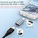 USB C to Micro USB Adapter, 5Pack USB Type C Female to Micro USB Male Convert Connector USB C to Micro B 2.0 Charge & Data Sync for Samsung Galaxy S7 Edge S7 S6 J7 Nexus 5 6 Note 5,Micro USB Devices