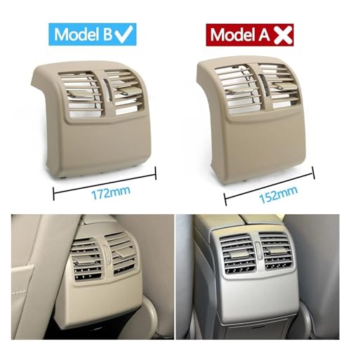 Rejilla de aire acondicionado para Benz W212 Clase E: recupere el confort térmico trasero en beige. 4