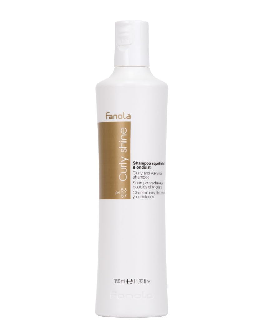 Fanola Curly and Wavy Shampoo, Gentle Cleansing Shampoo to Restore Elasticity and Hydration for Curly and Weavy Hair, 350