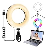 Video Conference Lighting Kit,streaming light, zoom lights, laptop light for Computers, Monitors and Laptops, best for Remote Working, Distance Learning, Webcam and Zoom Calls and Live Streaming etc