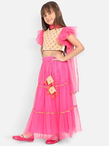 Image of Nautinati Girls Lehenga Choli Set