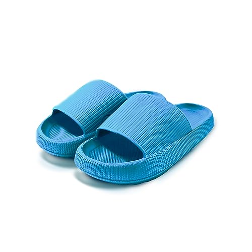 Image of Cloud Slides For Women And Men - Comfy Non Slip Indoors Slippers For Shower Spa Pool College Outdoors Slides - Soft And Cozy Open Toe House Sandals Thick Soles