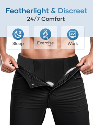 Faja para hernia para hombre y mujer, soporte ajustable XL miniatura 5