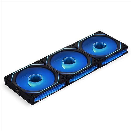 Image of Lian Li GA Galahad II 360 Asetek 8th Gen 2.88 inch IPS LCD Screen with Lian Li UNI Fan SL-Infinity 120-Triple Pack-ARGB Fan-Black