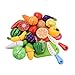 Produktbild Childlike Spielzeug Schneiden - 20 Pcs Plastik Schneiden Obst Und Gemüse Spielzeug Im Eimer - Schneiden Plastik Küche Spielzeug - Küchenspiel Aus Plastikimitat Für Kinder