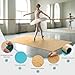 Tristcily Marley Dance Floor, 4Ft x 6Ft Portable Dance Floor Mat for Ballet Jazz & Pop, Non-Slip & Shock-absorbing Exercise Flooring for Home, Dance Schools - 4.5MM Thick PVC Practice Floor for Adults