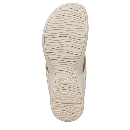 Image of Vionic Women's Rest Bella Toe Post Sandal- Supportive Ladies Orthotic Sandals that include Three Zone Comfort with Arch Support- Flip Flop for Ladies, Medium and Wide Width Size 5-12