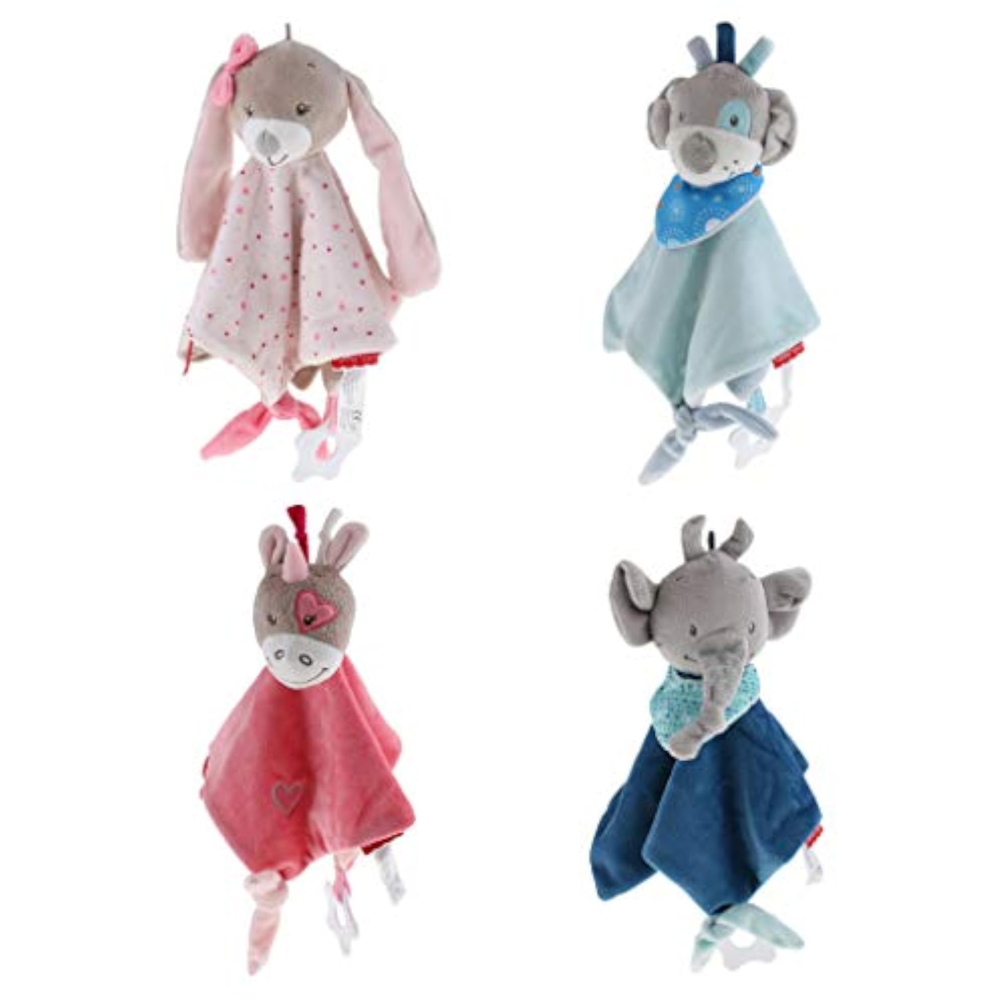 Plush Blanket Teething Security Tag Baby Safety Blanket