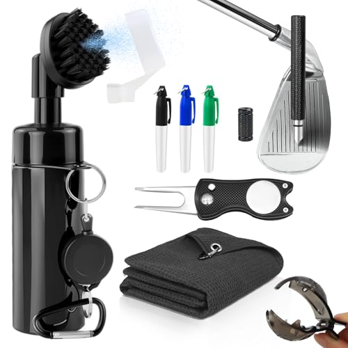 Kit 8 pièces de nettoyage pour le golf avec brosses à eau et essuie-golf