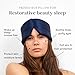 DROWSY Silk Sleep Mask - Face-Hugging, Padded Cocoon for Luxury Sleep in Total Darkness - 100% Pure Mulberry Silk, Skin-Hydrating & Adjustable (Midnight Blue)