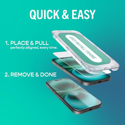 Image of Smartish iPhone 17 Pro Max Screen Protector - 2-Pack Tempered Glass + Camera Lens Covers - Tuff Sheet - 9H Easy Install Frame [Scratch Resistant] Case-Friendly for Apple iPhone 17 Pro Max