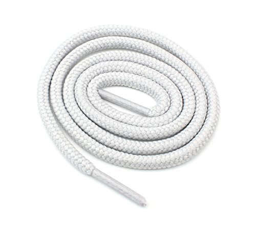 Round Shoelaces 3/16" Thick Solid Colors for All Shoe Types Several Lengths (Light Gray-36)