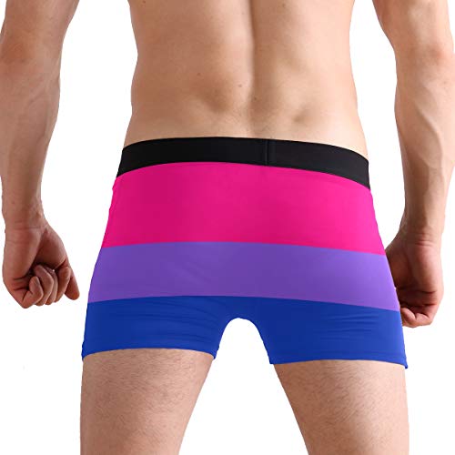 Leisure Workout Underwear Brief Boxer Rainbow Bisexual Striped Flag Mens Underwear Soft Boxer Briefs Size S3