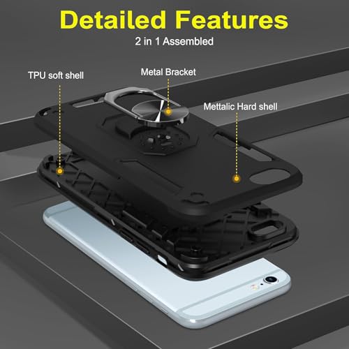 Image of NDCOM Back Cover with Kickstand Ring Holder (iPhone 6 | iPhone 6s)