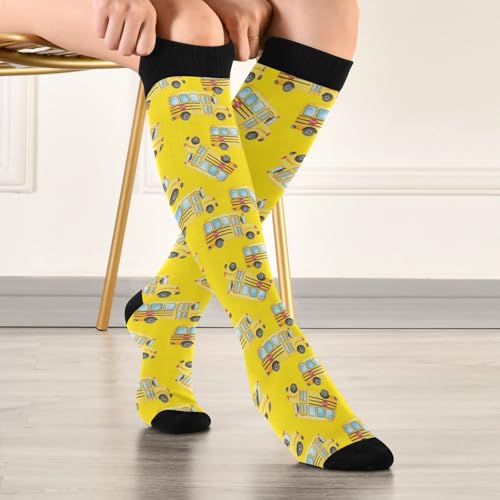 Image of Wusikd Pirate Skulls Compression Socks for Women and Men Circulation Cute Long Socks for Athletic Running 1