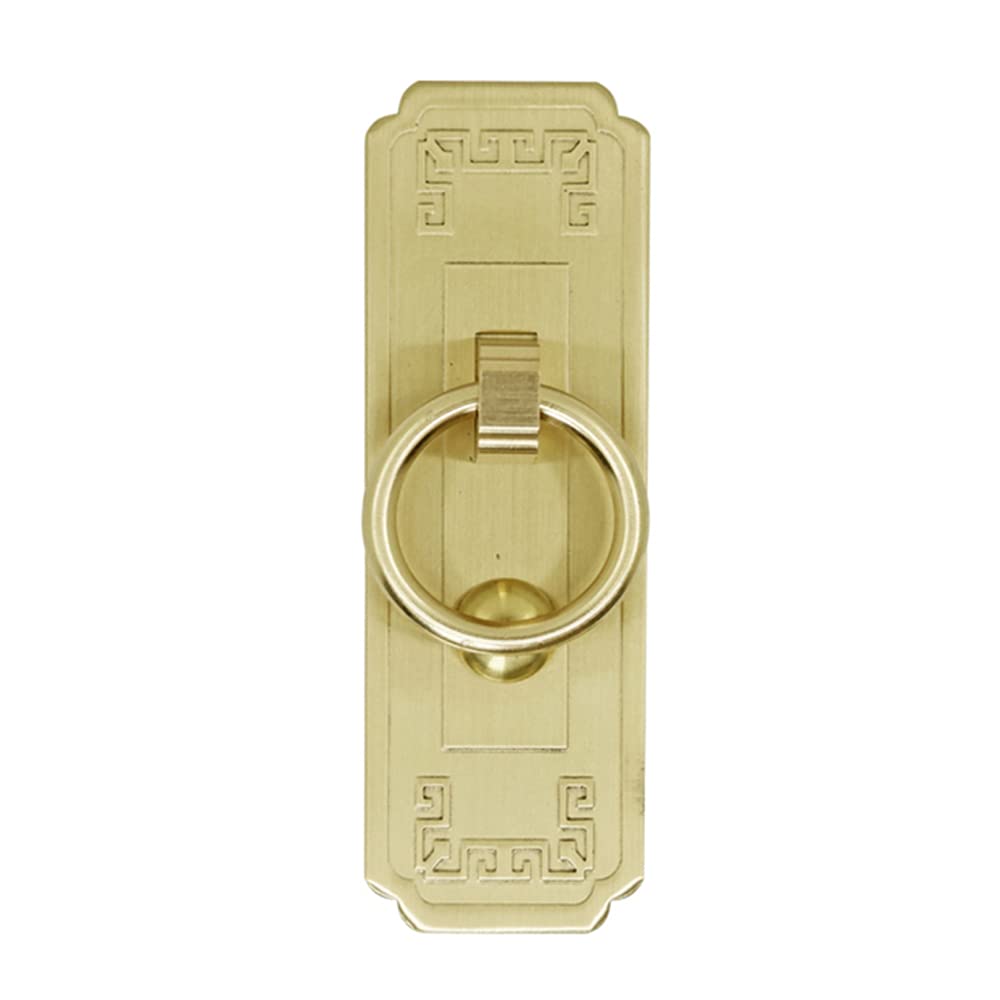 Aldaba para puerta decorativa B-18×5cm: llamador de metal acabado latón antiguo