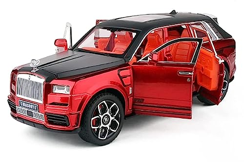 Image of Invite Enterprise 1:24 Rolls Royce Cullinan Masory Toy Car Metal Pull Back Diecast Car With Openable Door And Sound Light, Gifts Toys For Kids? Red - Color ?