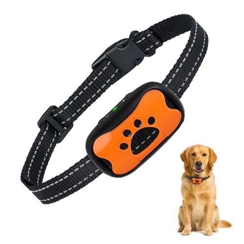 Puppy Safe Collier Anti-Aboiement pour Chien – sans Douleur ni Choc Électrique, 7 Niveaux Sensibilité, Vibration + Son, Taille Réglable,Rechargeable (Pink)