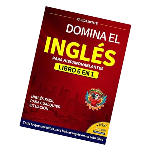 Genérico Libros En Inglés Para Adultos | Libro De Vocabulario Inglés 6 En 1 Para Estudiantes,Guía Bilingüe para Viajes Negocios Estudiantes en el Extranjero Lectura y Negociaciones