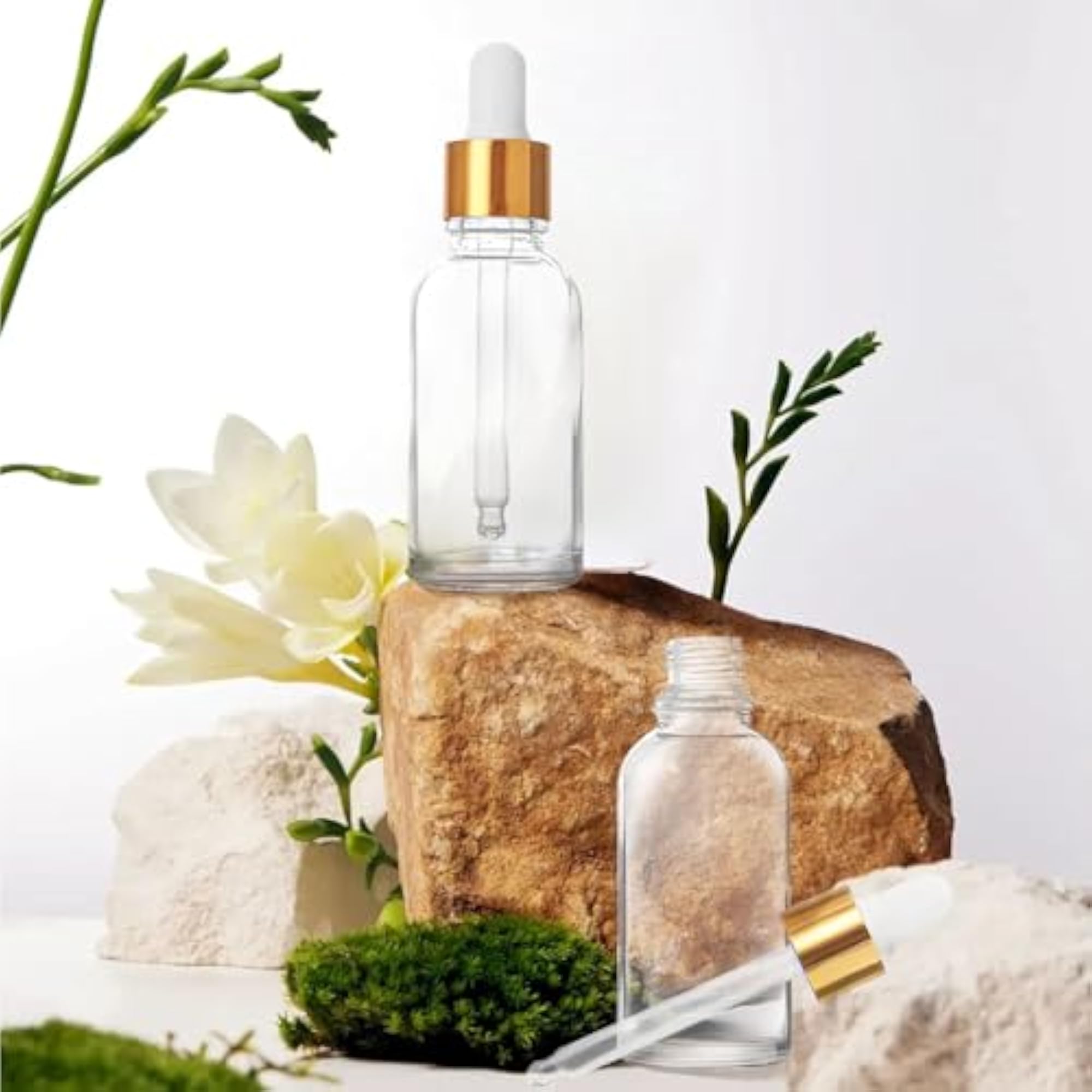 16Pcs 30ml Glass Dropper Bottles, Clear