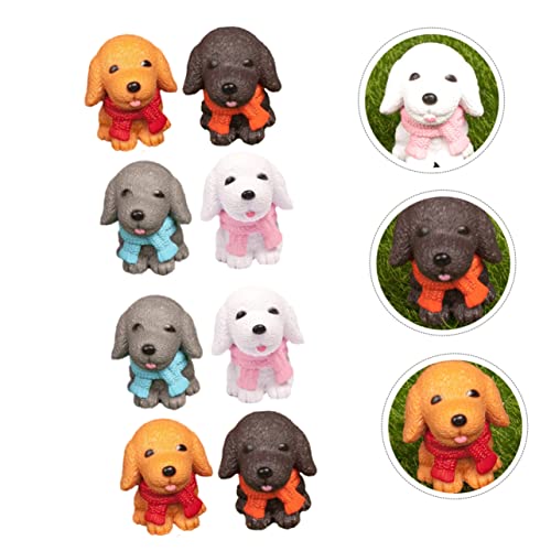 ibasenice 40 Pçs De Adornos De Plástico Resina Vegetal Cães Minúsculos Cachorrinhos Cachecol Toppers