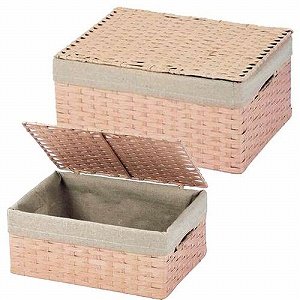 ちどり産業 バスケット グレー S: W33×D23×H15cm L: W38×D27.5×H18cm