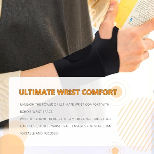 Image of Wrist Brace,2 pack Wrist Support for Carpal Tunnel Pain Relief,Ulnar Brace Ultra-Thin Elastic for Tear,Wrist wraps Repetitive Wrist Use Injury,Fits Both Wrists