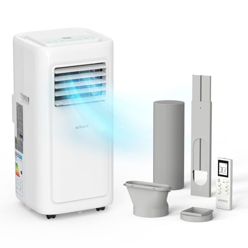 Bonnlo 8000BTU Portable Air Conditioner, 4-in-1 Air Conditioning Unit, Dehumidifier, Sleep Mood, Fan with 2 Speeds - Remote Control and Digital Display, 24H Timer, with Window Kit