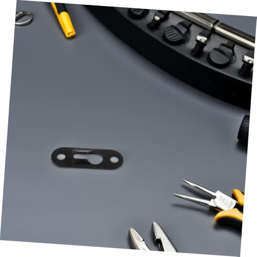 Image of 30Pcs Picture Frame Accessories Keyhole Hangers Metal Hooks Wall Mounting Plates for Photo Frames Mirrors and Artworks Invisible Design Stylish Black Finish Versatile Home Decor