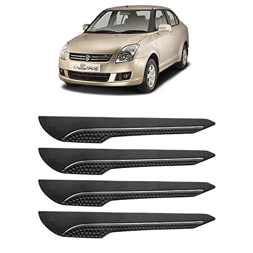 Image of AOSIS-Car Bumper Protector /Bumper Guard for Maruti Suzuki Old Swift Dzire with Single Chrome Stripe (4-Pcs)
