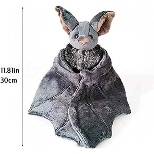 Enivtfz 12" Large Bat Plush Toys, Creepy Goth Bat Stuffed Animal Lifelike Bats Plushie Doll Gothic Bat Soft Hugging Plush For Halloween Easter Christmas Valentines Birthday Gift #TOP5